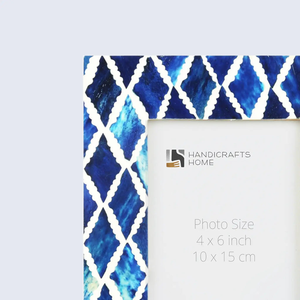 Picture Frame Mosaic Diamond Collection Bone & Resin Inlay in 3 Colors